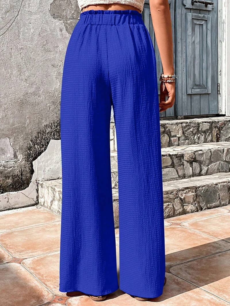 Lily Clothing - Wholesale Pants - Women's - ASSORTED BUBBLE PLAID CASUAL WIDE-LEG PANTS8