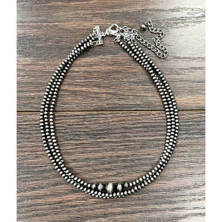 ISAC Trading Inc - Venta al por mayor Collares de cuentas/perlas - 735895, Collar de cuentas navajo hecho a mano de 15"