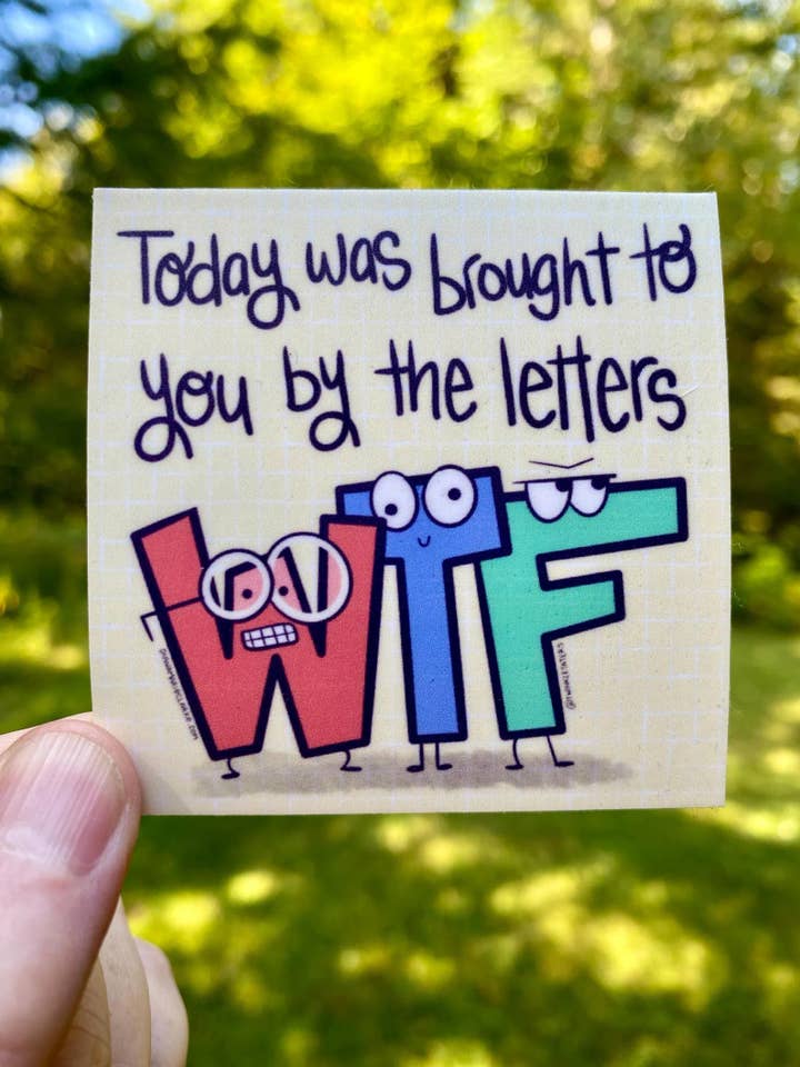 WTF Letters Vinyl Sticker for wholesale by Designs by Diana - twinkletaters