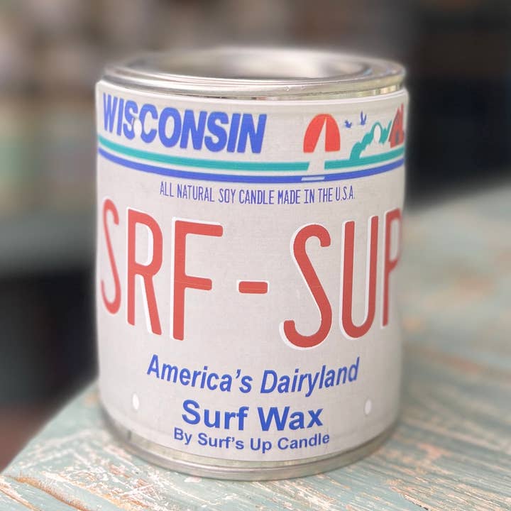 Candela per targa del Wisconsin per la vendita all'ingrosso da parte di Surfs Up Candle