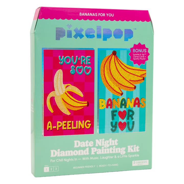 PixelPop™ Diamond Art — Date Night Edition — Bananas For You for wholesale by House of Party