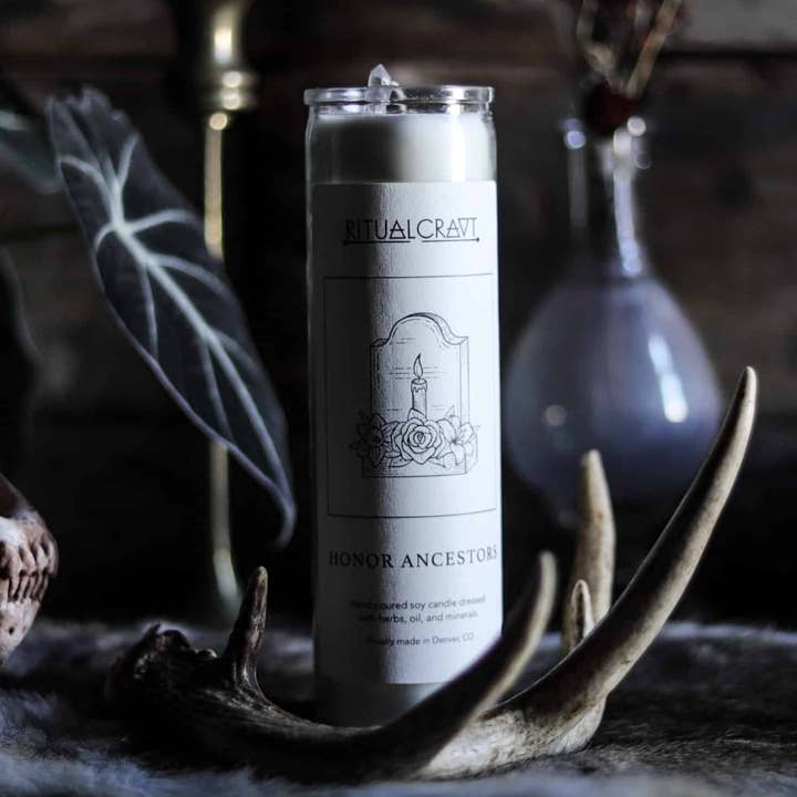 Bougie habillée Honorer les Ancêtres pour la vente par Ritualcravt