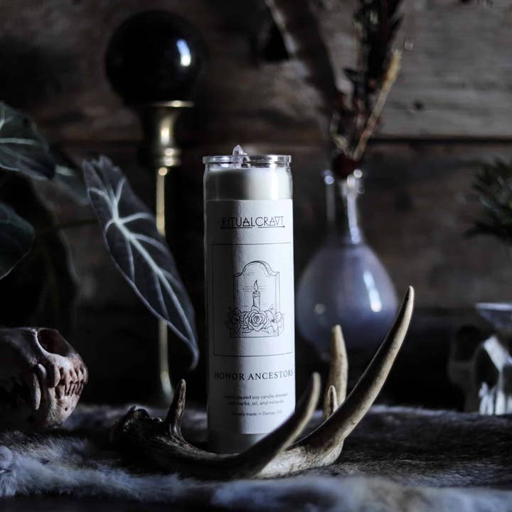 Honra a los antepasados. Vela vestida. para venta al por mayor de Ritualcravt