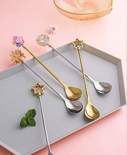 VIGOR - Wholesale Table Spoon (Cutlery) - Coffee Spoons Silverware Flatware Cherry Blossom Handle Coff5