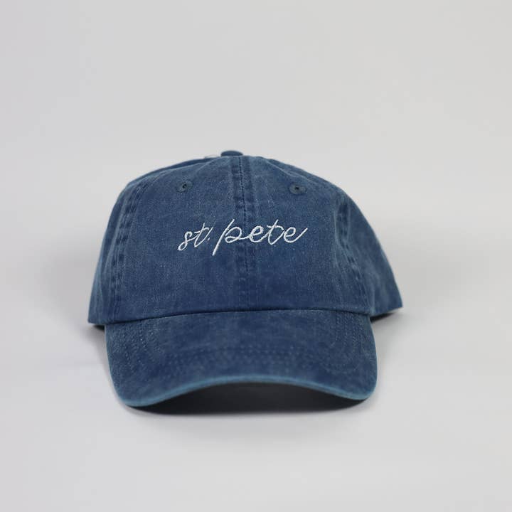 Tay Dunworth - Wholesale Baseball Cap - Unisex - St. Pete (Florida) Cursive Embroidered Dad Hat