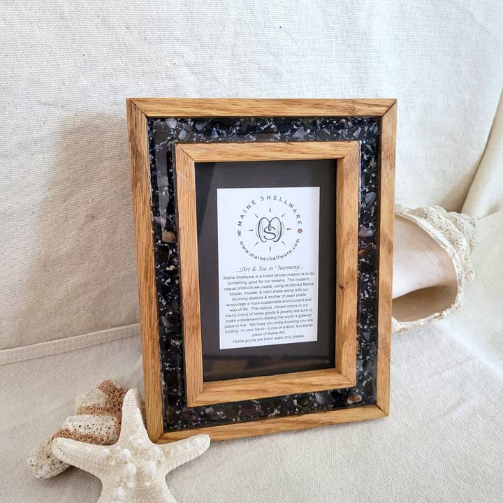 Maine Shellware - Wholesale Picture Frame - Wood & Shell Picture Frames (2 sizes)