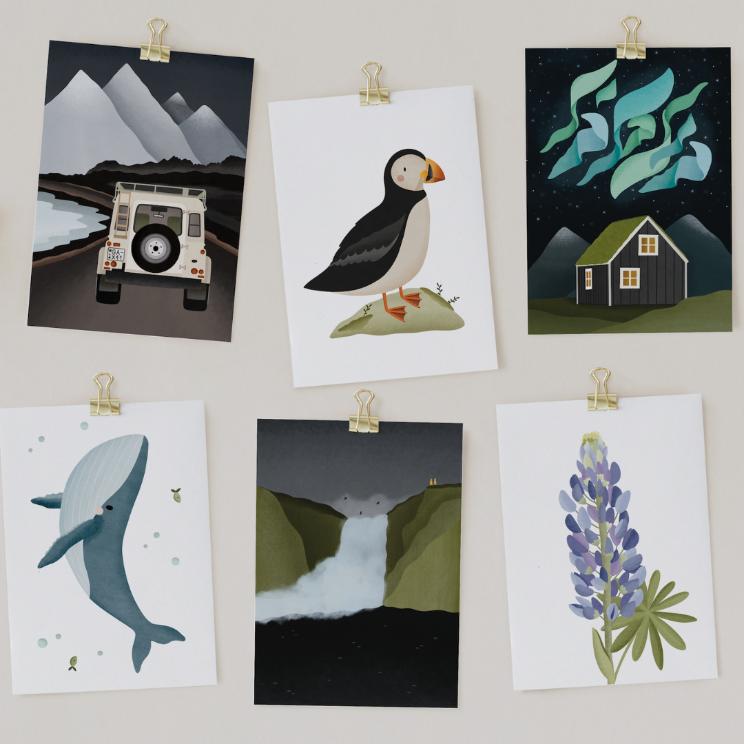 Tilda&Theo - Wholesale Postcard Set - Iceland postcard set - Scandinavia Iceland Greeting Card3