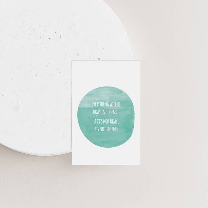 Geschenkgutschein: Everything Will Be Okay | umweltfreundlich für den Großhandel von Grafiquelien