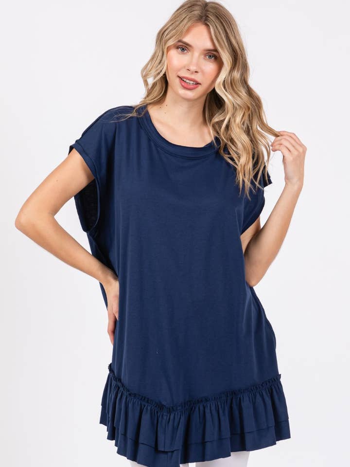 ZT1114 - KVINDE OVERSIZE ÆRME LØS BUND FLÆSETOP for engroshandel hos Shopin LA