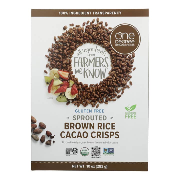 Sprouted Brown Rice Cacao Crisps, 10 oz, Pack of 6 for wholesale by Everyday Supply Co