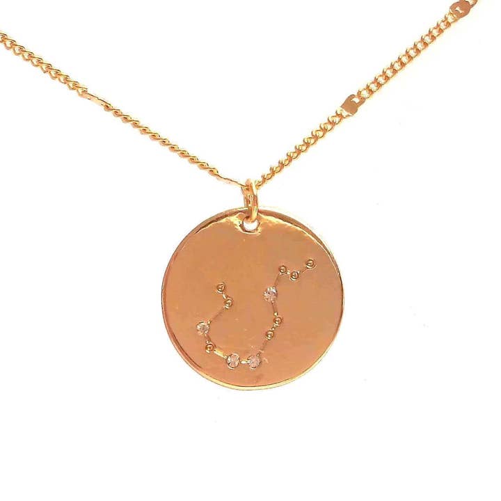 Colar de corrente de bronze medalhão estrela strass por atacado de JUL ET FIL