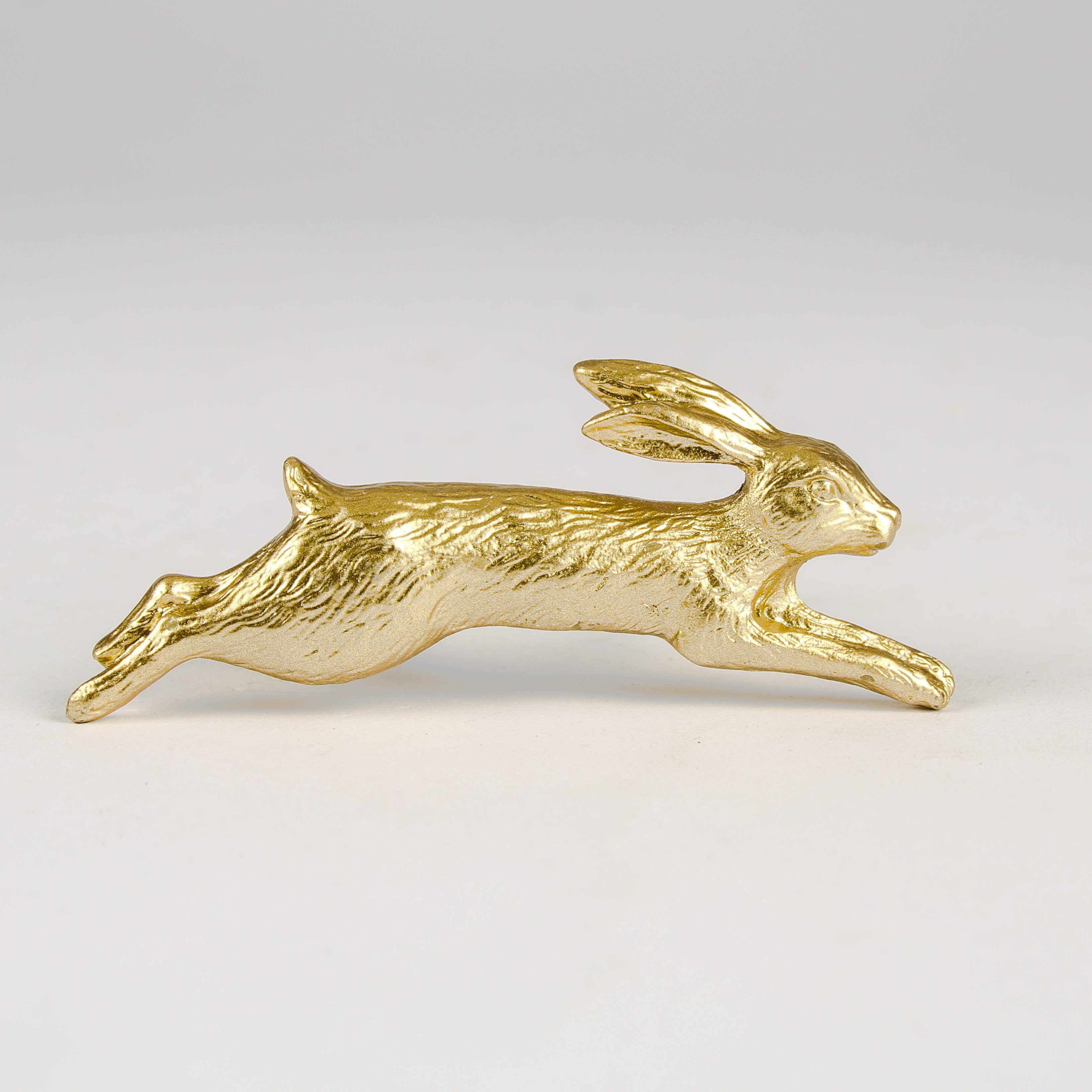 Originals International Ltd - Vendita all'ingrosso Manopola/pomello - Pomolo a forma di lepre in corsa in metallo color oro1