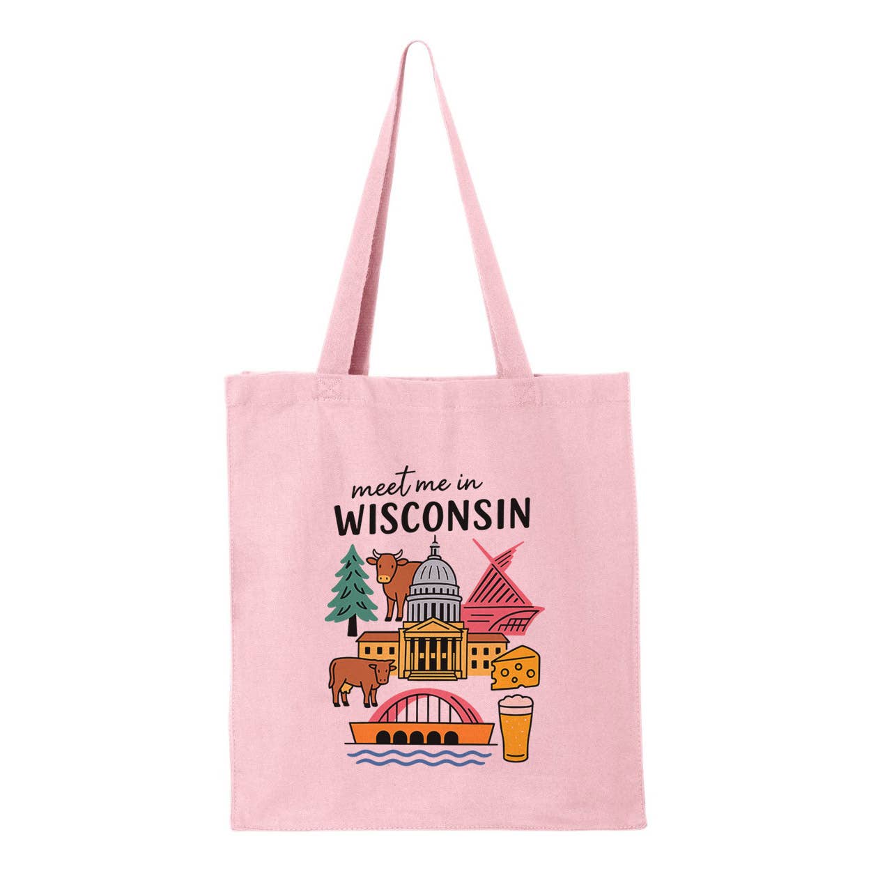 Lucky Luna Apparel - Wholesale Tote Bag - Women's - Meet Me In Wisconsin Tote Bag0