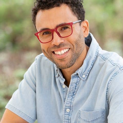 Blue Planet Eco-Eyewear - Wholesale Eyeglasses - Men's - Byren - Matt Red/ Tort - Blue Light Filtering1