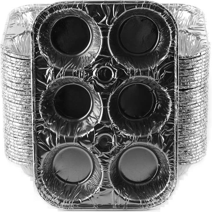 Molde de aluminio para magdalenas de 6 tazas - Moldes desechables de  aluminio para magdalenas al por mayor para tu tienda - Faire España