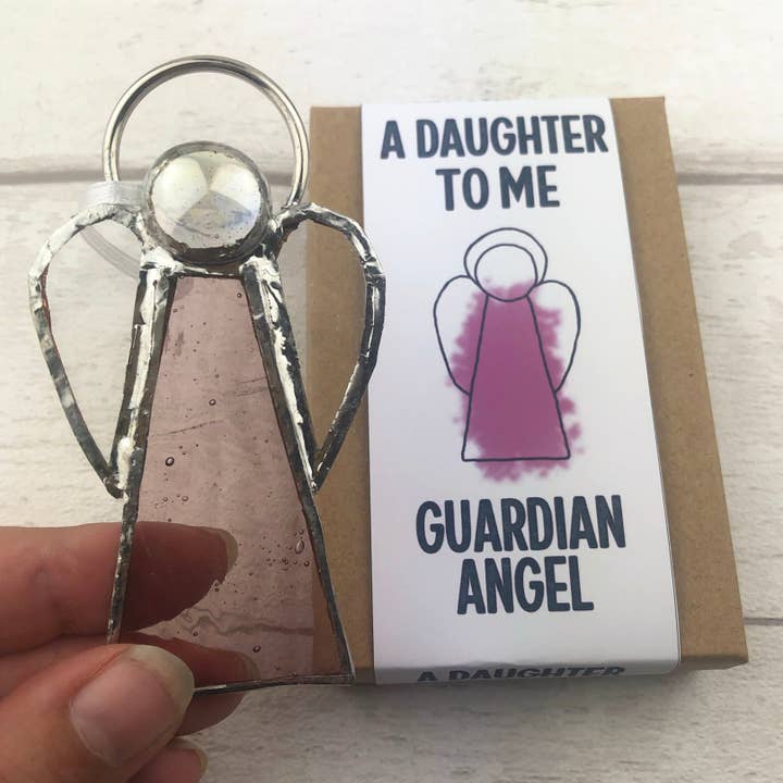 GlassHouse Design - Wholesale Zonnevanger - Daughter To Me Angel - Handgemaakt glas in lood cadeau