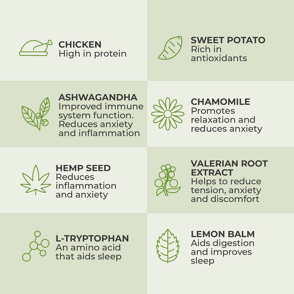 Henry Wag - Wholesale Pet Treats - Dog - Tranquil Tails Calming Dog Treats – Case of 20 x 48g Packet4