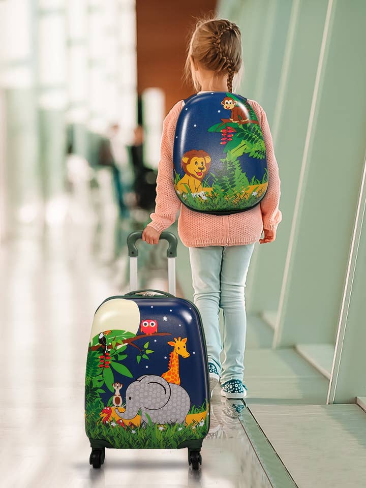 Kids Luggage Set: 12" Backpack & 16" Spinner Travel Case for wholesale by Fashion Quality Boutik