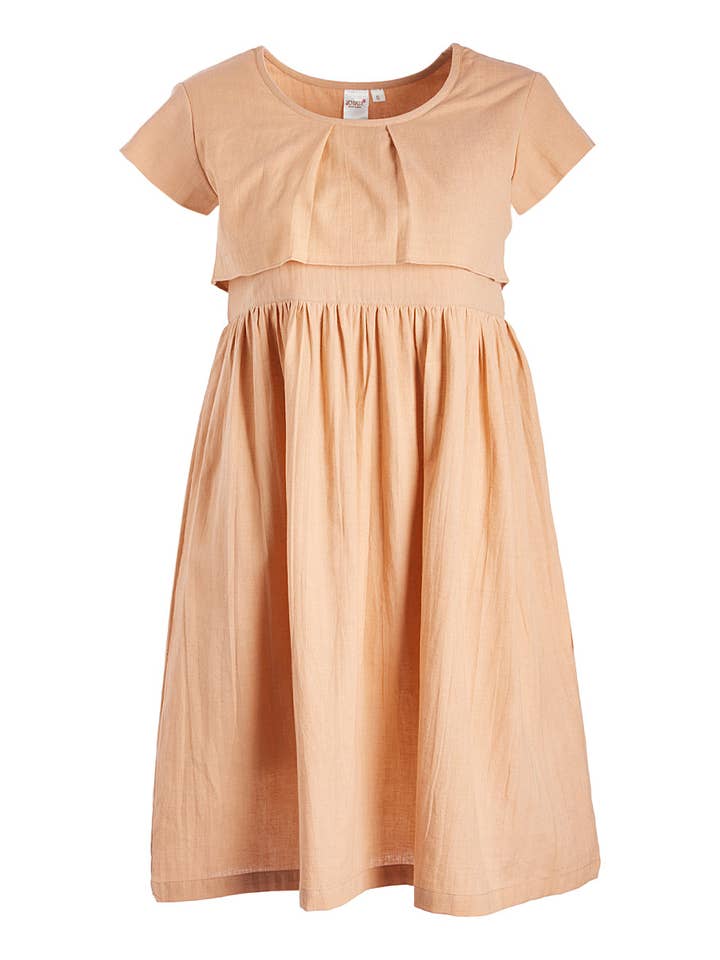 Blush Layered Dress With Belt Tie for wholesale by Yo Baby