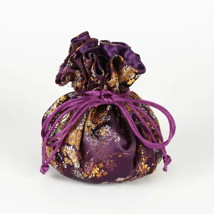 Cathayana - Wholesale Jewelry Box/Organizer - Small Floral Brocade Jewelry Pouch2