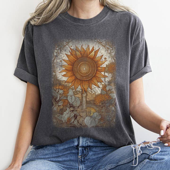 Refinery Number One LLC - Wholesale T-Shirt (Graphic) - Women's - Vintage Sunflower Field T-shirt