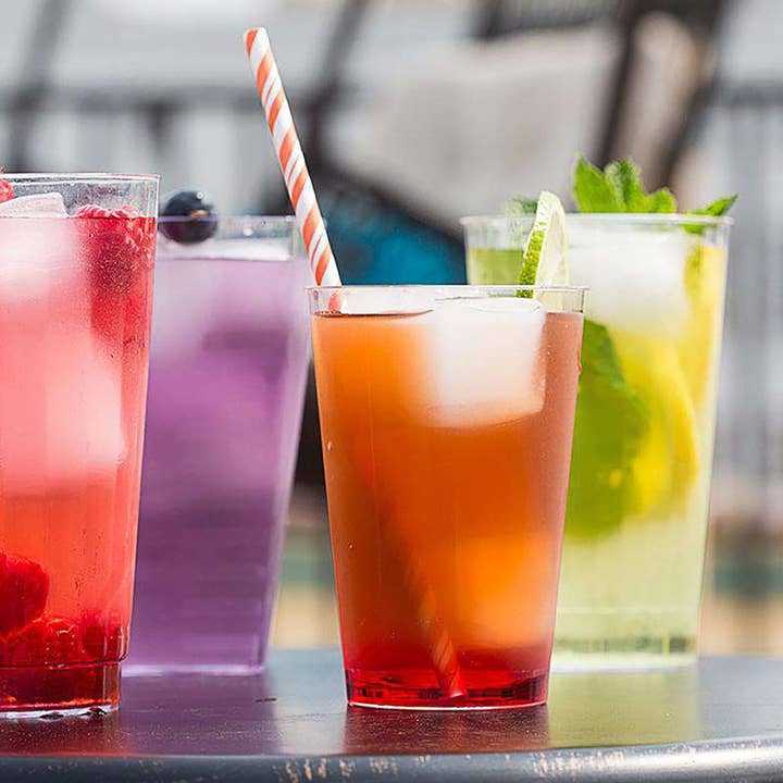 Smarty had a Party - Vendita all'ingrosso Tazze monouso - 500 bicchieri di plastica trasparenti rotondi da 10 oz7