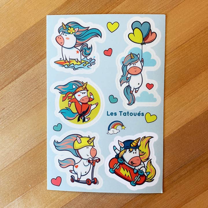 Autocollants Les licornes actives pour la vente par Les Tatoués