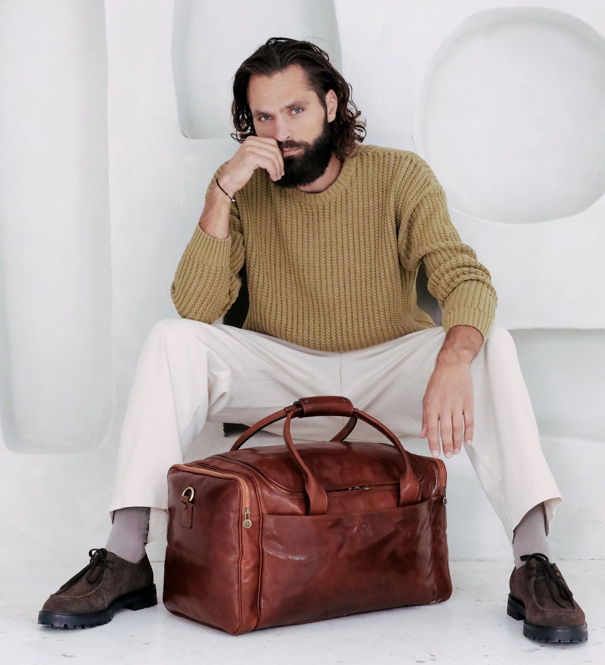 Time Resistance - Wholesale Weekender Bag - Men's - Large Italian Leather Duffel Bag - The Hitchhikers Guide to the Galaxy19