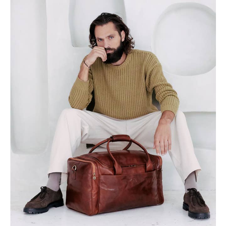 Time Resistance - Wholesale Weekender Bag - Men's - Large Italian Leather Duffel Bag - The Hitchhikers Guide to the Galaxy19