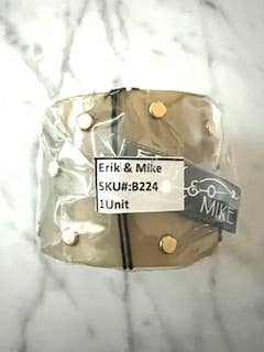 Erik & Mike - Vendita all'ingrosso Bracciale a polsino - Bracciale in corno naturale con ottone8