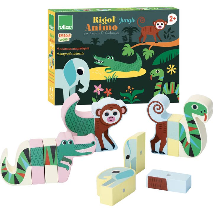 Vilac - Magnetic Jungle Animals Set for wholesale by Hippychick