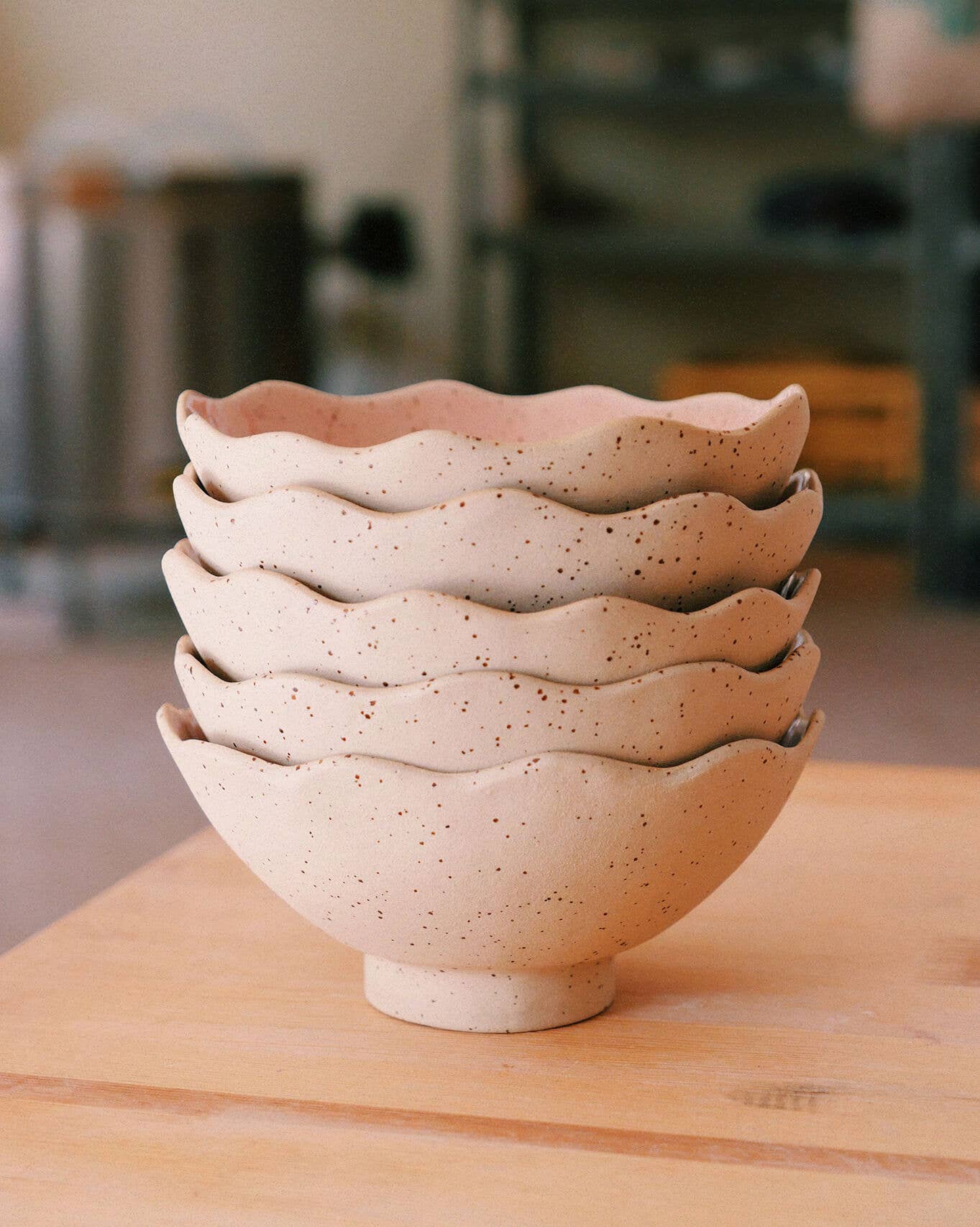 Ohyoko ceramics - Wholesale Serve Bowl - Handmade ceramic stoneware bowls with waves7
