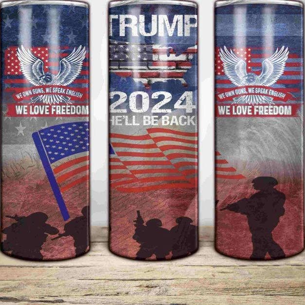 Trump 2024 Tumbler for wholesale by Fandangles