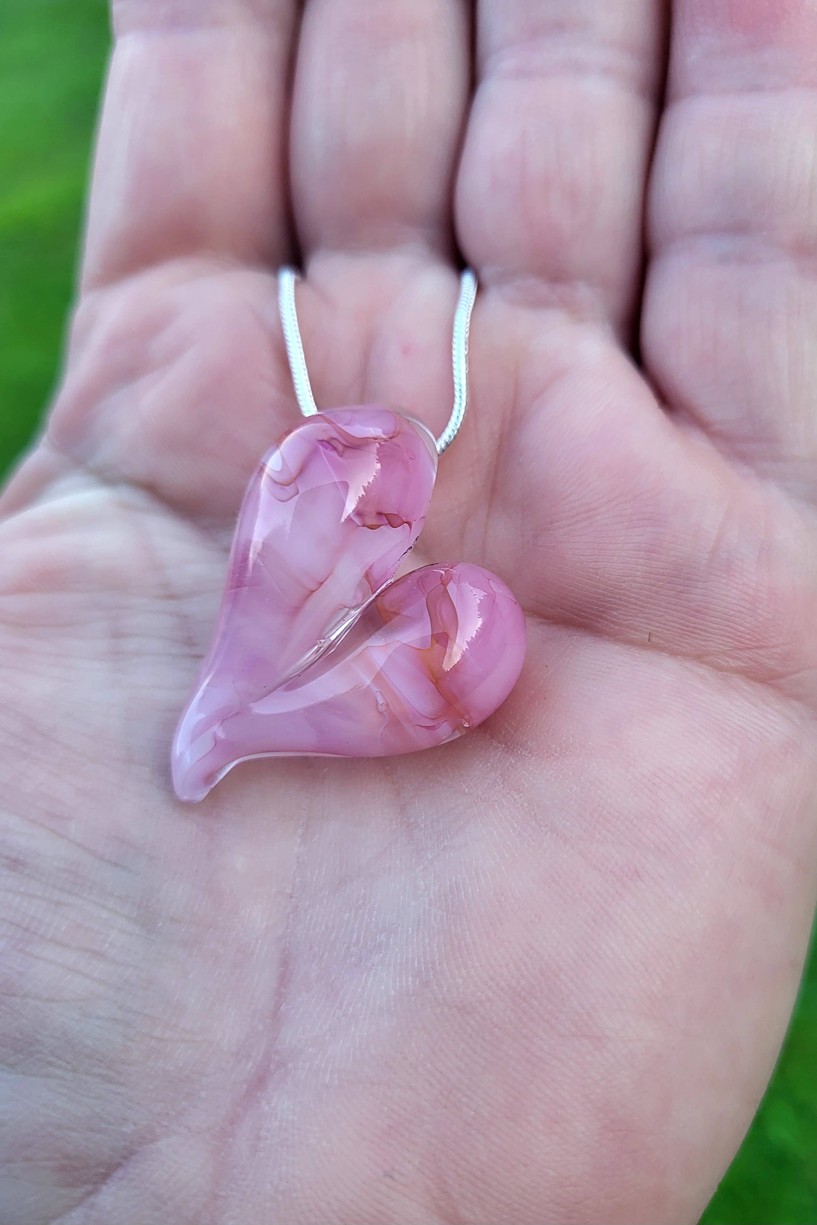 AB Glass Designs – wholesale Hänge-/berlockhalsband – 24kt guldinfunderat glas hjärta halsband6