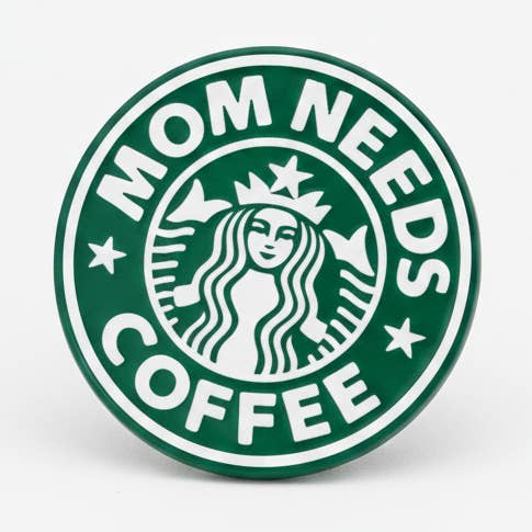 Mom Needs Coffee Pin for wholesale by Indie Plum