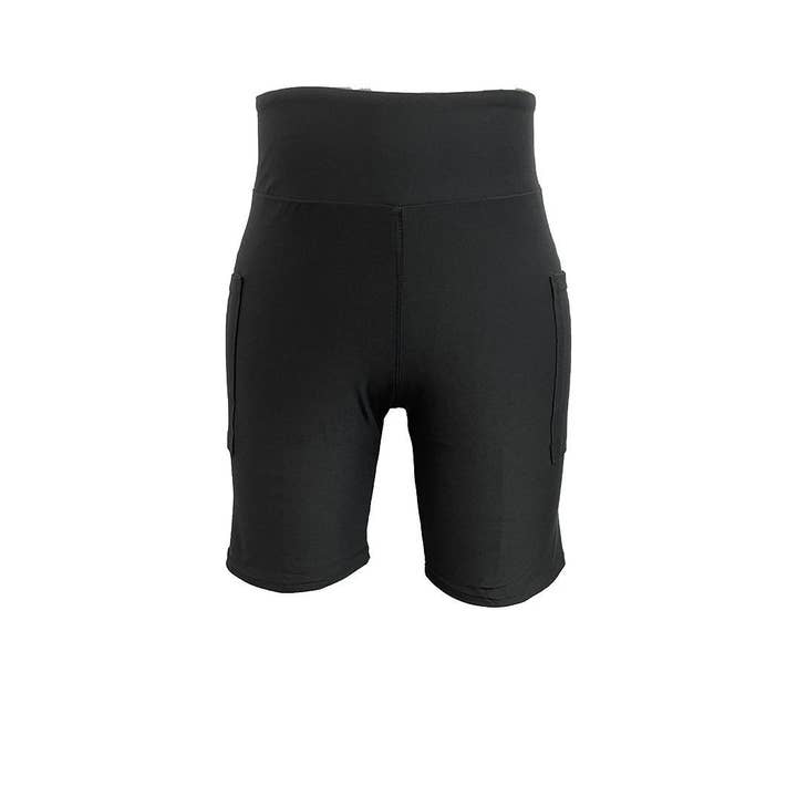 Solid Color Bike Shorts w/Pockets for wholesale by My Legging Company