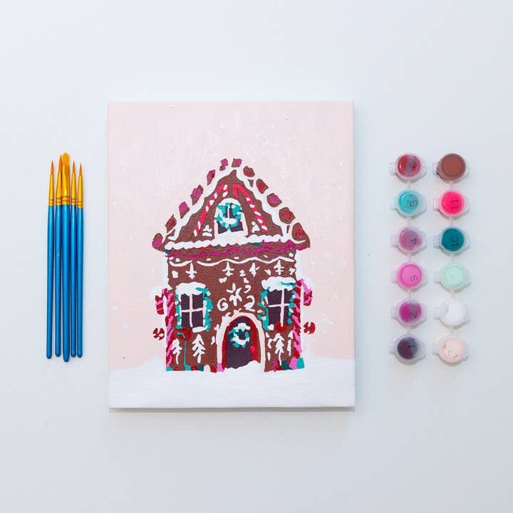 Gingerbread Home by Nysha Lilly Holiday Paint by Numbers Framed Mini for wholesale by paint anywhere