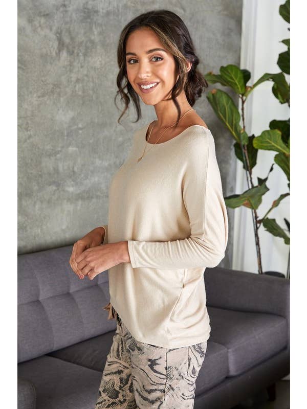 VENTI6 - Wholesale Knit Sweater - Women's - LIGHT WEIGHT DOLMAN SOFT WOOL/ANGORA SWEATER (708409-321)