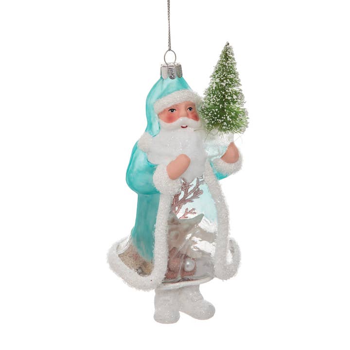 C&F Home - Wholesale Ornament - Christmas Santa Claus Coastal Glass Ornament