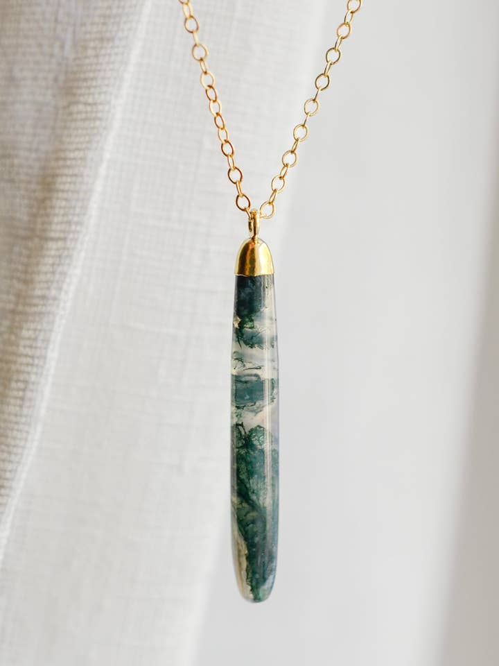 Mosagaat Hanger in 14k Goud Gevuld - Tuiniersteen voor wholesale door GEMNIA