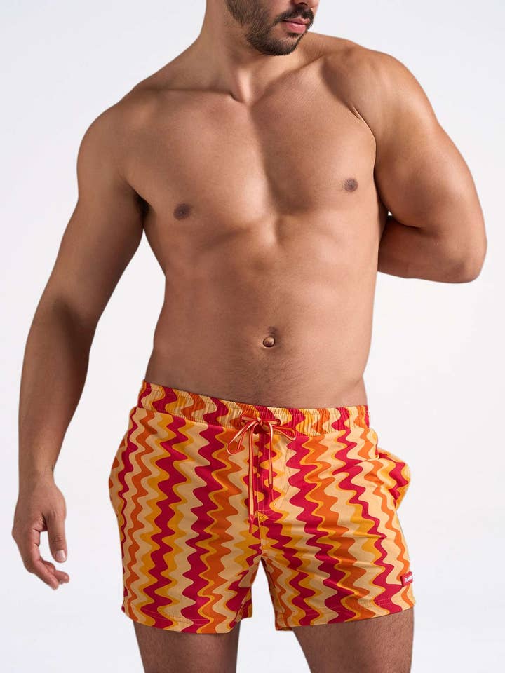 Resort Swim Short - Red Mirage for wholesale by TEAMM8