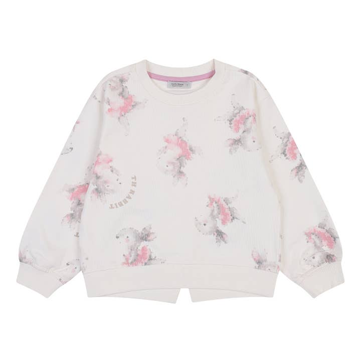 Watercolor TH Rabbit Ballerina Sweatshirt for wholesale by ToTo Heros