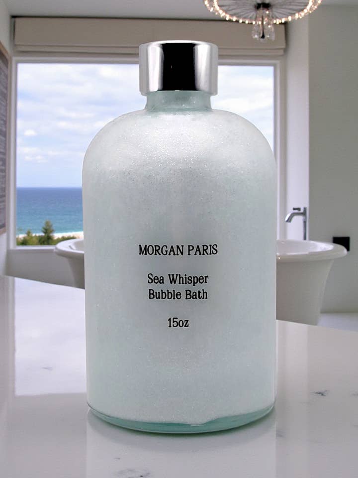 Sea Whisper Bubble Bath 15oz for wholesale by Morgan Paris Skin Boutique