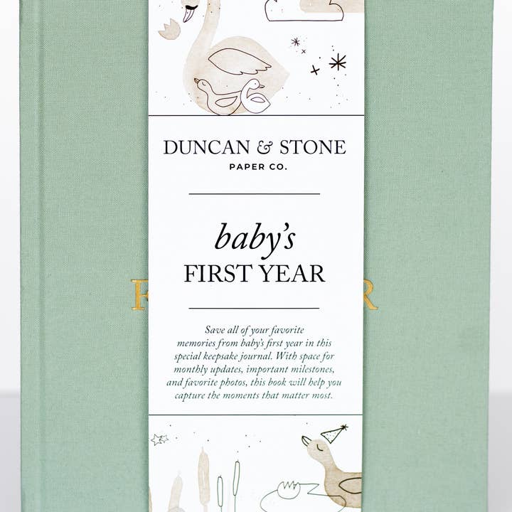Duncan & Stone Paper Co. - Wholesale Memory Book - Kids & Baby - Baby's First Year Memory Book & Photo Album | Mother's Day3