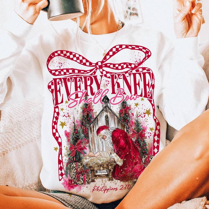 Jul Varje Knä Ska Böja Sig Comfort Colors Tröja & Tröja för wholesale av Glaime