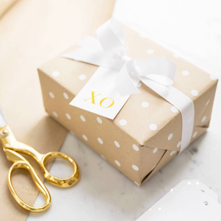 Sugar Paper - Wholesale Wrapping Paper Roll - Kraft Polka Dot, Wrapping Paper Roll