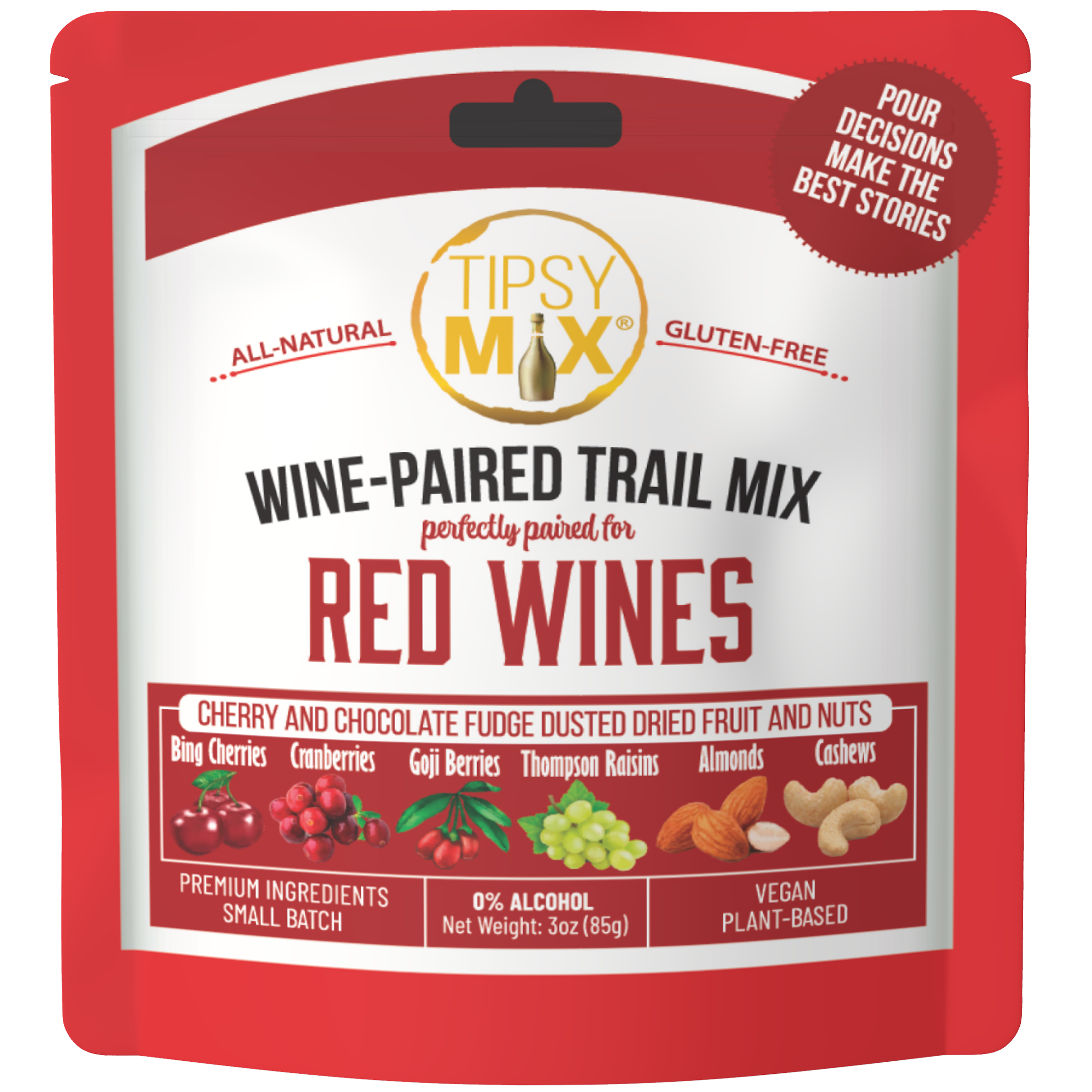 Tipsy Mix - Wholesale Trail Mix - 12. Wine & Liquor Paired Trail Mix MIXED CASE OF 68