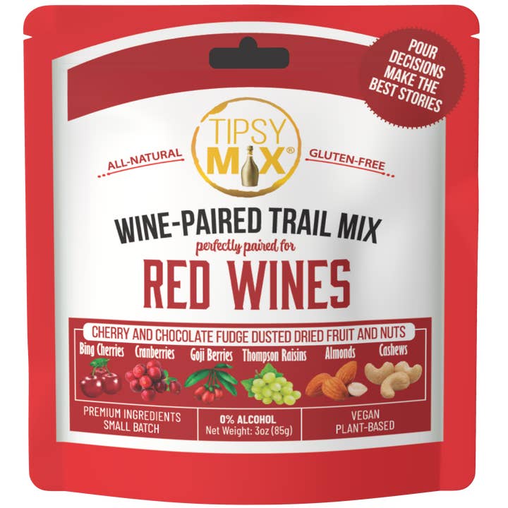 Tipsy Mix - Wholesale Trail Mix - 12. Wine & Liquor Paired Trail Mix MIXED CASE OF 68
