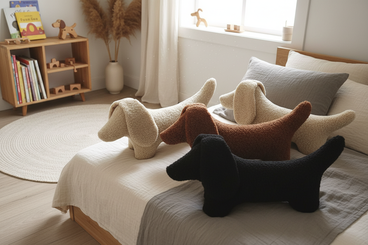 The Butter Flying - Wholesale Throw/Decorative Pillow - Dachshund Dog Plush Throw Pillow - 5 colors6