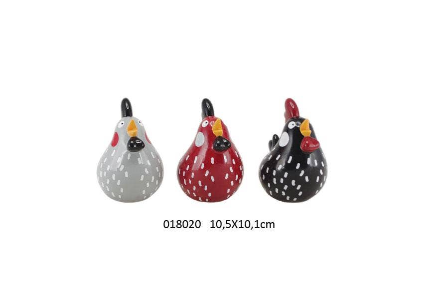 Faye - Wholesale Decorative Figurine - Deco Hen 'Chatterbox' Mm 10.5 X 6.8 X 10.1 cm / 2 Ass0